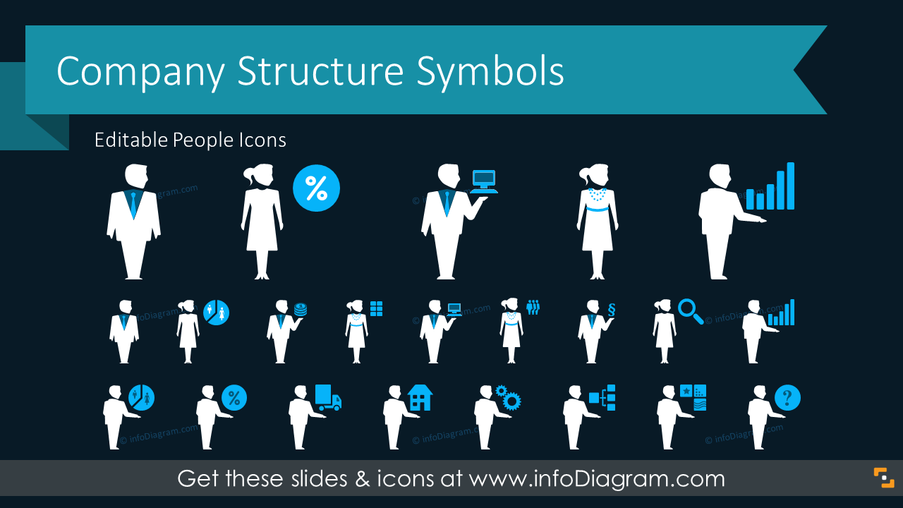 Company Structure People Positions Departments Icons ... diagrams for the water cycle 