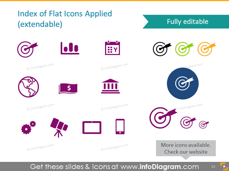 Infographics List Ppt Diagrams Icon Pictogram Flat