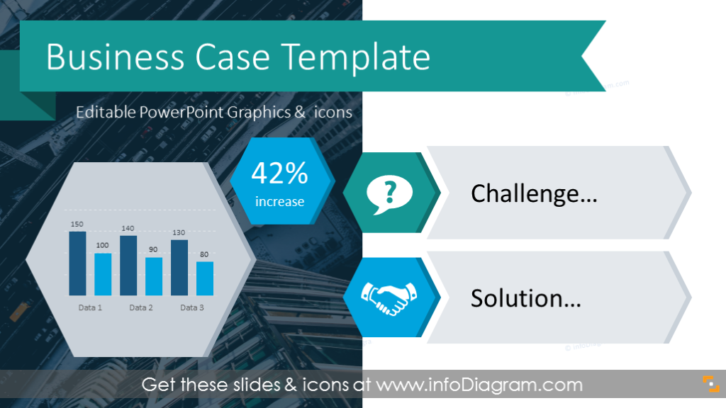 Creative Business Case Presentation Template for PowerPoint with Gap